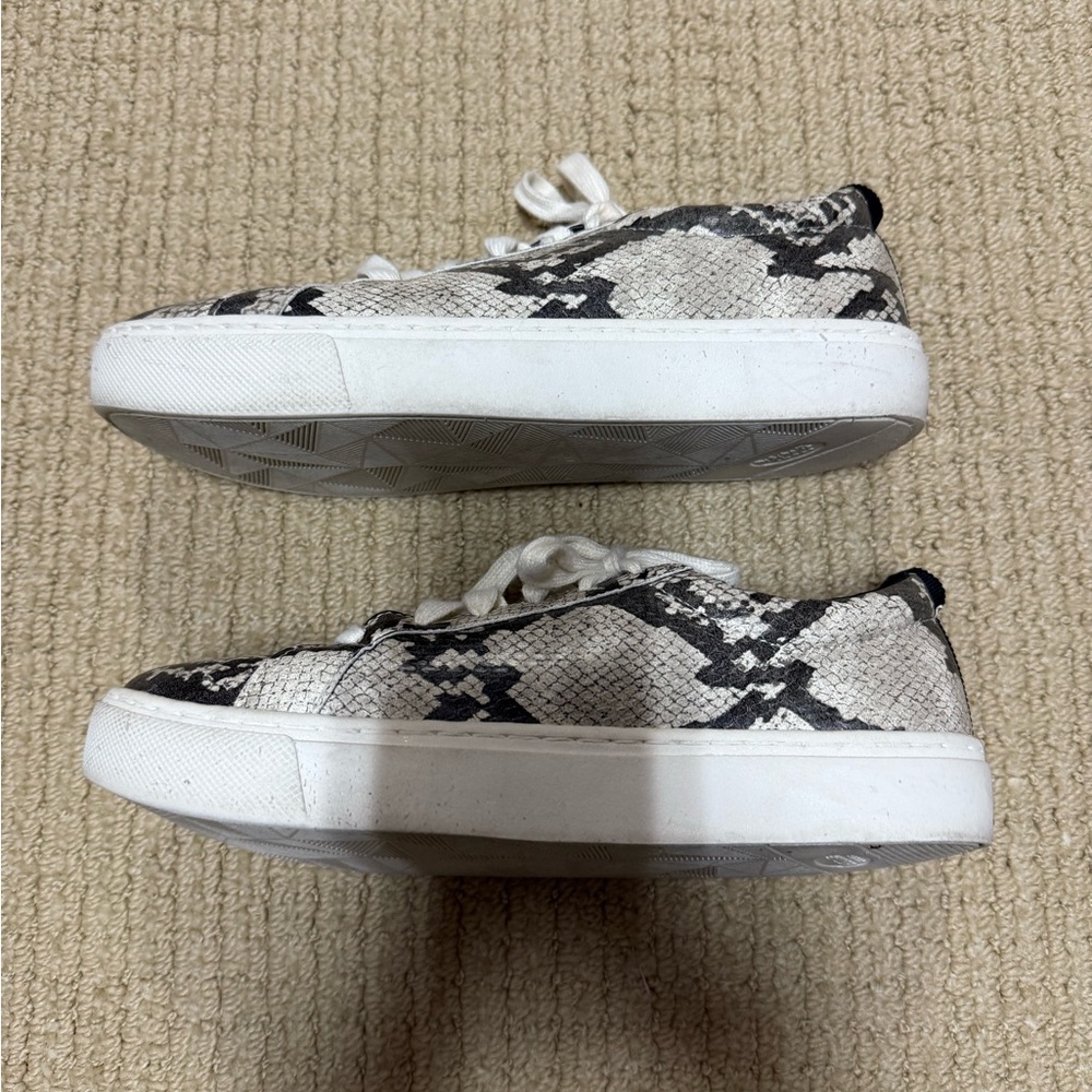 Dr. Scholl's Black and White Snake Print Sneakers - Picture 2 of 3